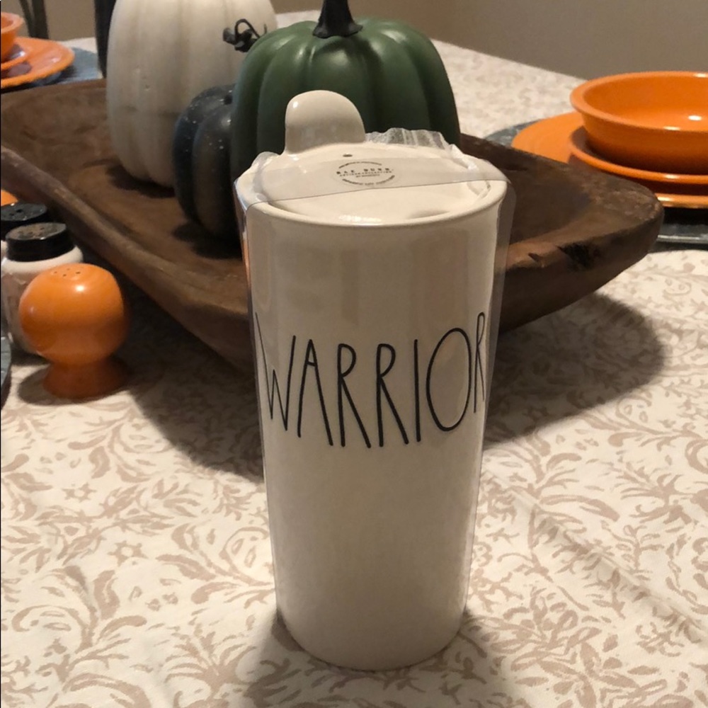 Rae Dunn to go coffee mug (WARRIOR)